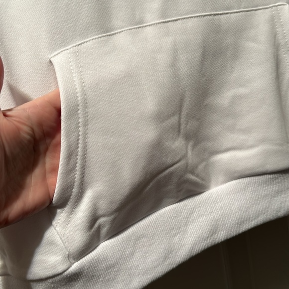 🔥NWOT Unisex White Black Logo Sweatshirt Hoodie Size XXL - Picture 14 of 16